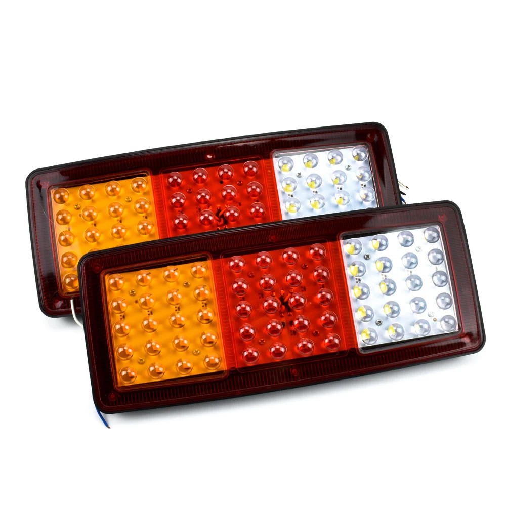 LED Συνδυαστικό Φανάρι Σήμανσης STOP, Φλας & Όπισθεν για Φορτηγά & Ρυμουλκά 24V - Μαύρο 2τμχ
